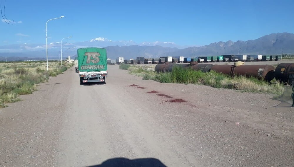 Transportistas alertan que hay más de 1.300 camiones varados en la frontera con Chile