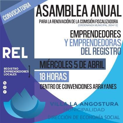 Villa La Angostura - Economía Social convoca a emprendedores a la Asamblea Anual